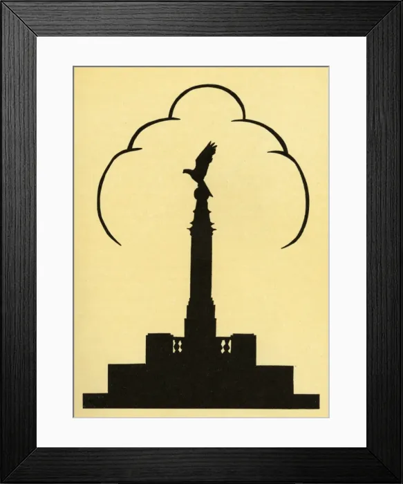 Framed Print : The Royal Air Force Memorial in silhouette Framed Print : The Royal Air Force Memorial in silhouette