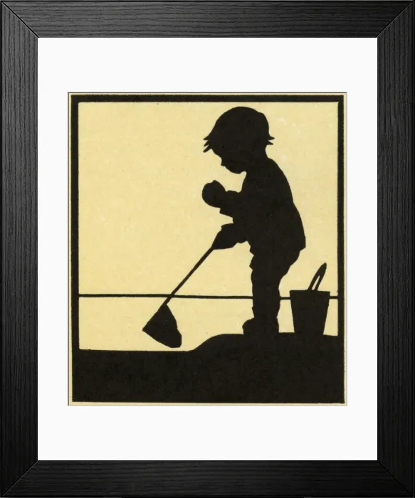 Framed Print : The Round Pond angler in silhouette Framed Print : The Round Pond angler in silhouette