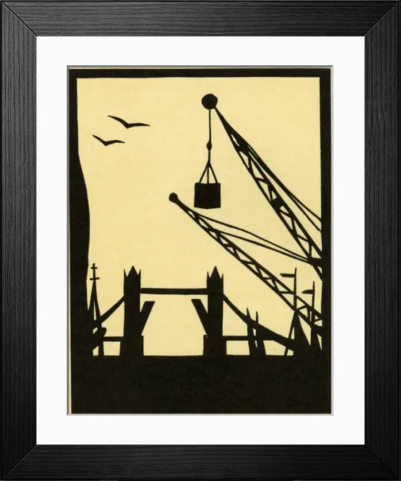 Framed Print : London Pool in silhouette Framed Print : London Pool in silhouette
