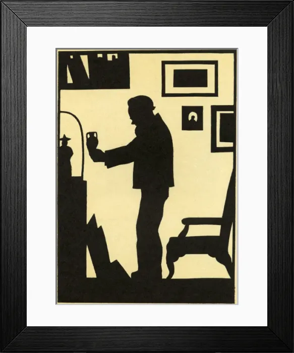 Framed Print : Antiquary in silhouette