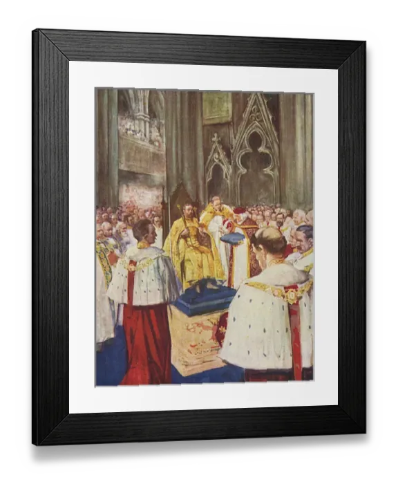 Framed Print : Crowning of King George V Framed Print : Crowning of King George V