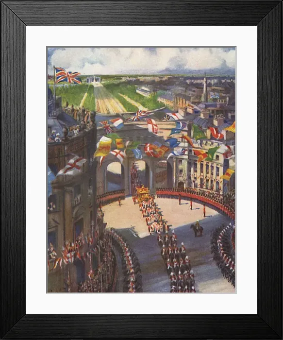 Framed Print : Coronation Procession of George V through Admiralty Arch Framed Print : Coronation Procession of George V through Admiralty Arch