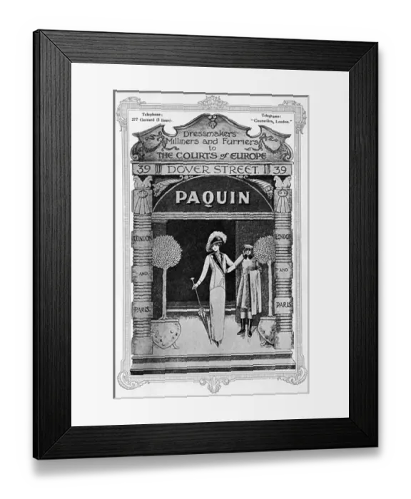 Framed Print : Paquin advertisement, 1911 Framed Print : Paquin advertisement, 1911