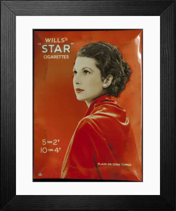Framed Print : Tin Sign Date: circa 1950s Framed Print : Tin Sign Date: circa 1950s