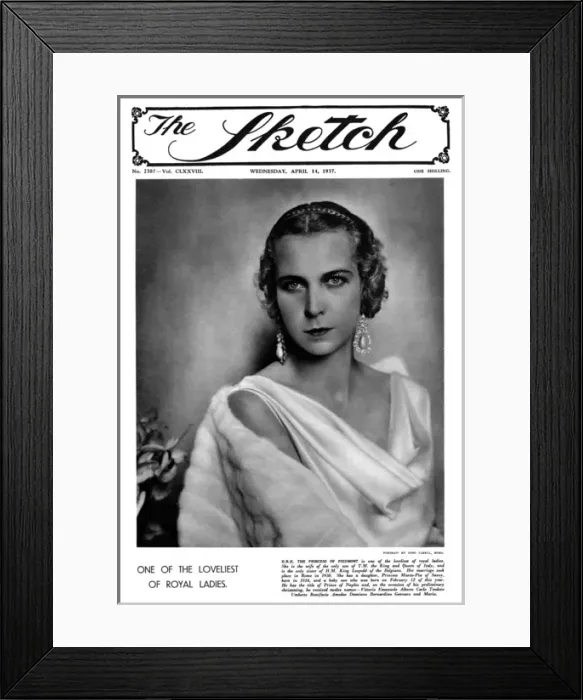 Framed Print : H. R. H. The Princess of Piedmont (Marie Jose of Belgium) Framed Print : H. R. H. The Princess of Piedmont (Marie Jose of Belgium)