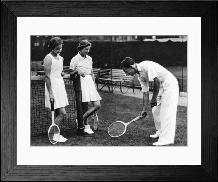 Framed Print : Dan Maskell coaching Kay Stammers & Mary Hardwick Framed Print : Dan Maskell coaching Kay Stammers & Mary Hardwick