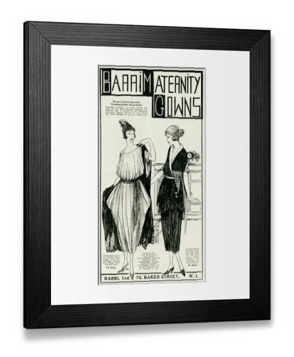 Framed Print : Advert for Barri: Maternity wear 1920 Framed Print : Advert for Barri: Maternity wear 1920