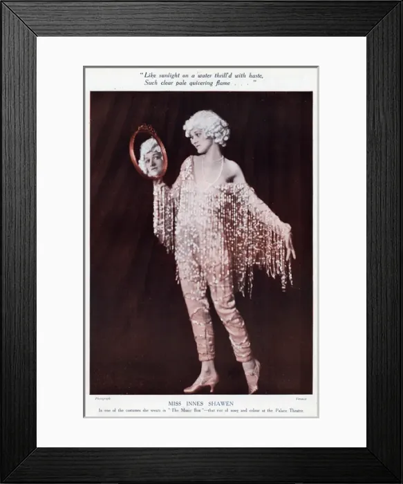 Framed Print : Miss Innis Shawen by Madame Yevonde Framed Print : Miss Innis Shawen by Madame Yevonde