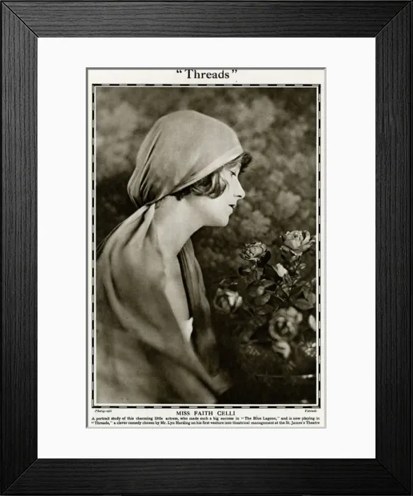 Framed Print : Miss Faith Celli by Madame Yevonde Framed Print : Miss Faith Celli by Madame Yevonde