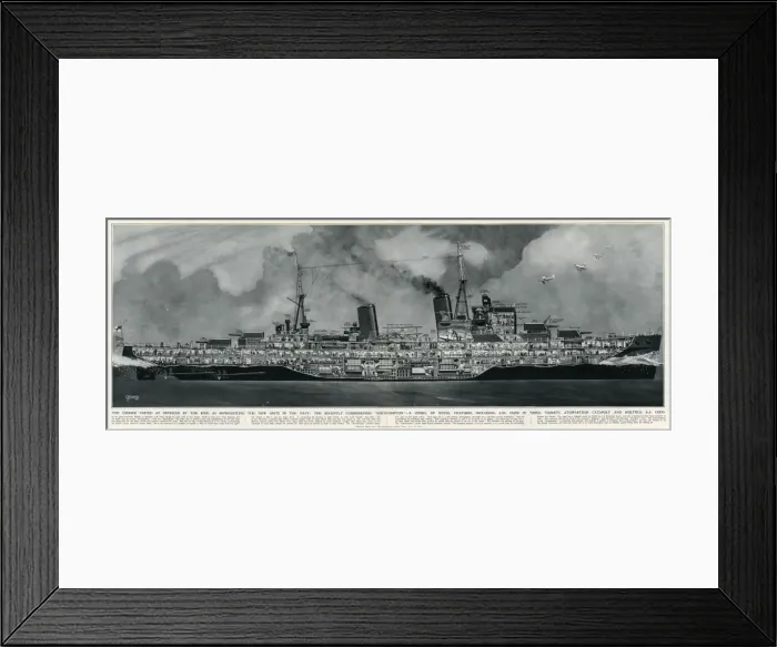 Framed Print : Cruiser Southampton at Spithead by G. H. Davis Framed Print : Cruiser Southampton at Spithead by G. H. Davis