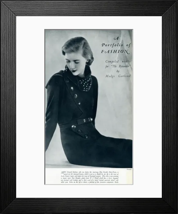 Framed Print : Mrs Ronald Balfour by Madame Yevonde Framed Print : Mrs Ronald Balfour by Madame Yevonde