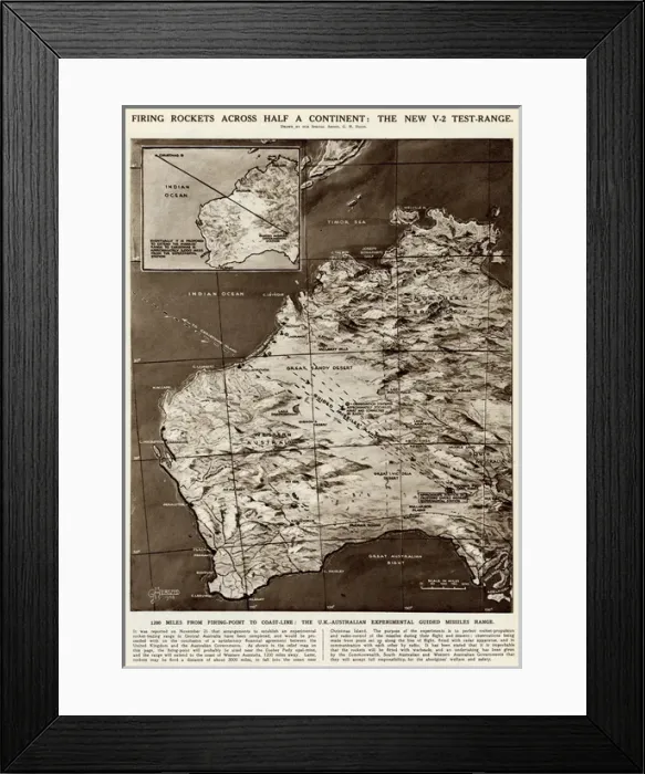 Framed Print : Rocket firing tests by G. H. Davis Framed Print : Rocket firing tests by G. H. Davis