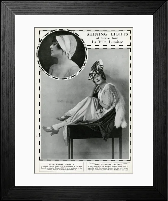 Framed Print : Mademoiselle Lucienne Dervyle by Madame Yevonde Framed Print : Mademoiselle Lucienne Dervyle by Madame Yevonde