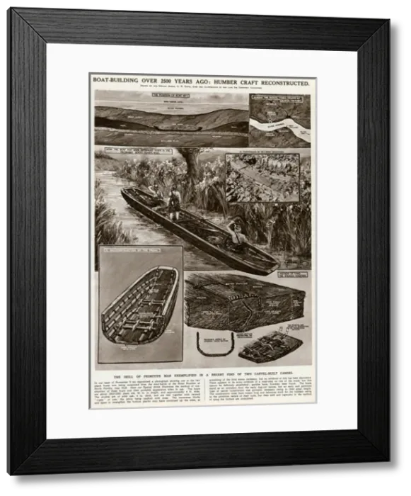 Framed Print : Ancient boat building by G. H. Davis Framed Print : Ancient boat building by G. H. Davis