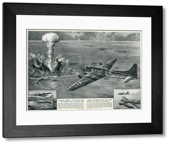 Framed Print : Crewless aircraft for atomic explosions by G. H. Davis Framed Print : Crewless aircraft for atomic explosions by G. H. Davis