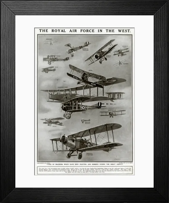 Framed Print : The Royal Air Force in the west by G. H. Davis Framed Print : The Royal Air Force in the west by G. H. Davis