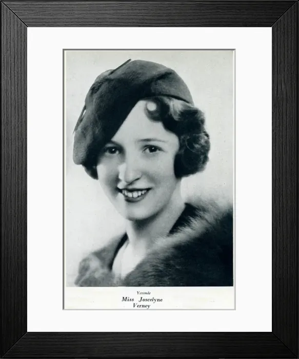 Framed Print : Joscelyne Verney by Madame Yevonde Framed Print : Joscelyne Verney by Madame Yevonde