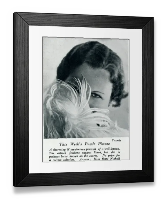 Framed Print : Betty Nuthall by Madame Yevonde Framed Print : Betty Nuthall by Madame Yevonde