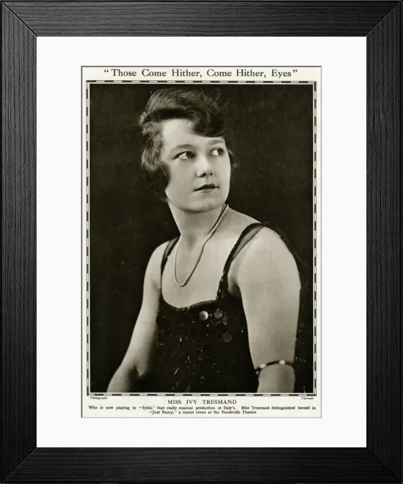 Framed Print : Miss Ivy Tresmand by Madame Yevonde Framed Print : Miss Ivy Tresmand by Madame Yevonde
