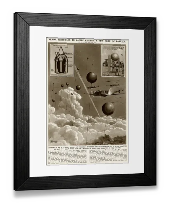 Framed Print : Aerial minefields by G. H. Davis Framed Print : Aerial minefields by G. H. Davis