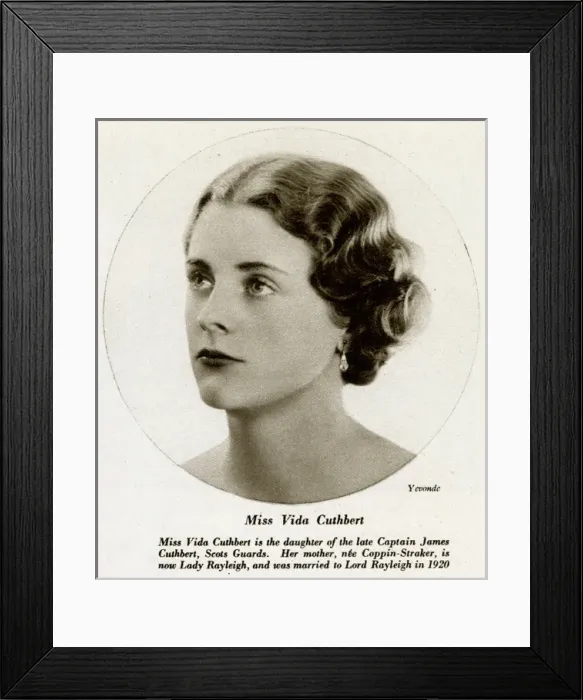Framed Print : Miss Vida Cuthbert by Madame Yevonde Framed Print : Miss Vida Cuthbert by Madame Yevonde