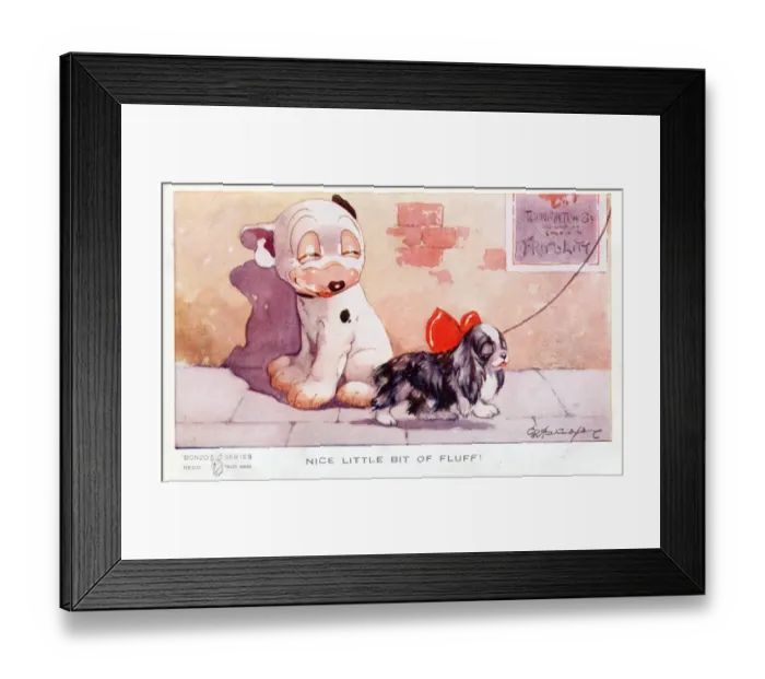 Framed Print : Bonzo - Postcard by George Studdy Framed Print : Bonzo - Postcard by George Studdy