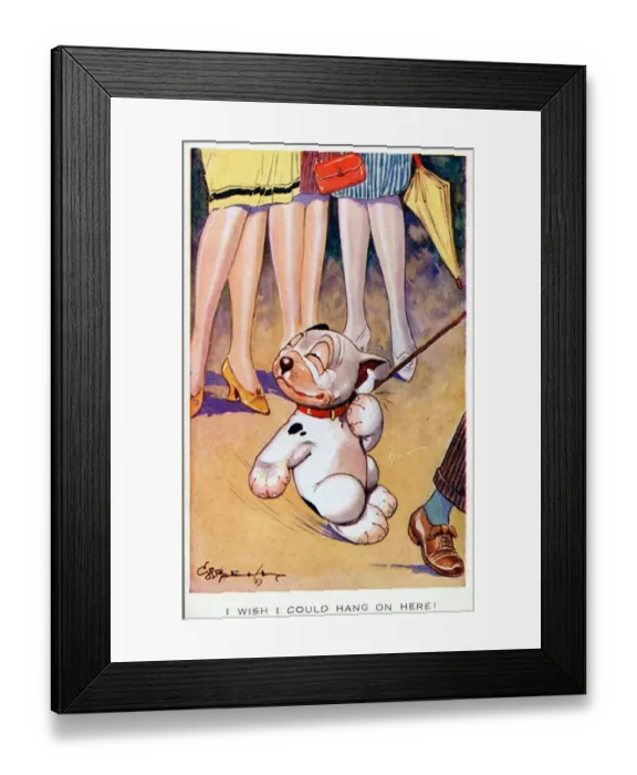 Framed Print : Bonzo - Postcard by George Studdy Framed Print : Bonzo - Postcard by George Studdy