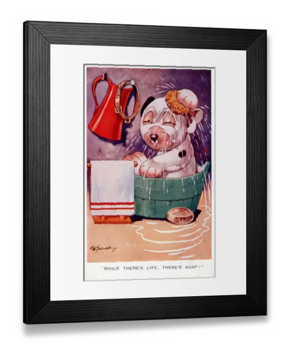 Framed Print : Bonzo - Postcard by George Studdy Framed Print : Bonzo - Postcard by George Studdy