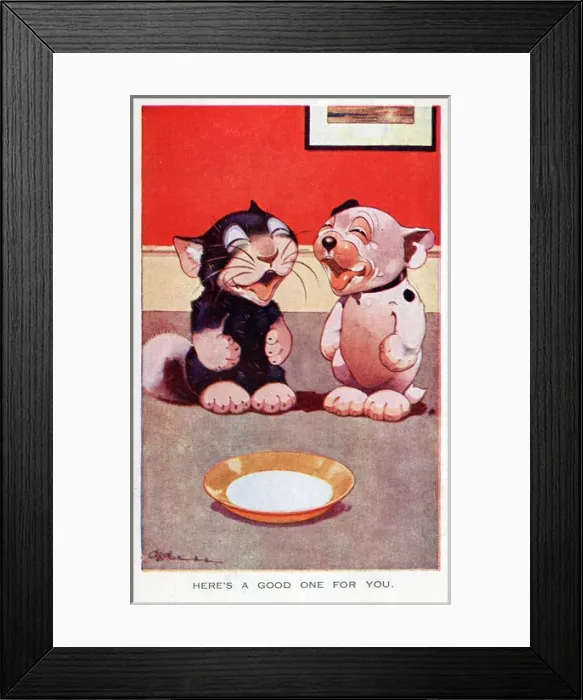 Framed Print : Bonzo - Postcard by George Studdy Framed Print : Bonzo - Postcard by George Studdy