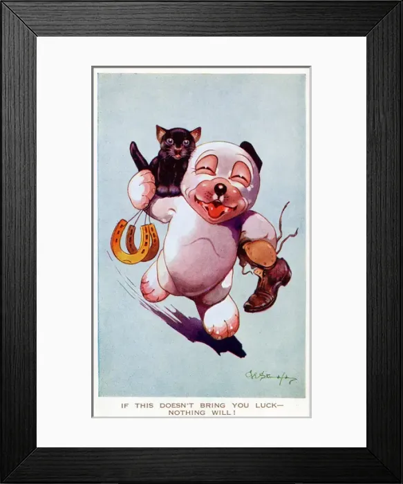 Framed Print : Bonzo - Postcard by George Studdy Framed Print : Bonzo - Postcard by George Studdy