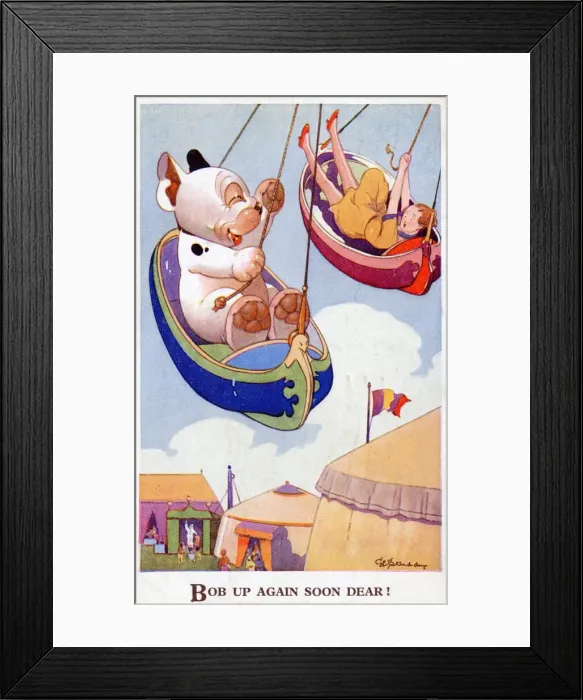 Framed Print : Bonzo - Postcard by George Studdy Framed Print : Bonzo - Postcard by George Studdy