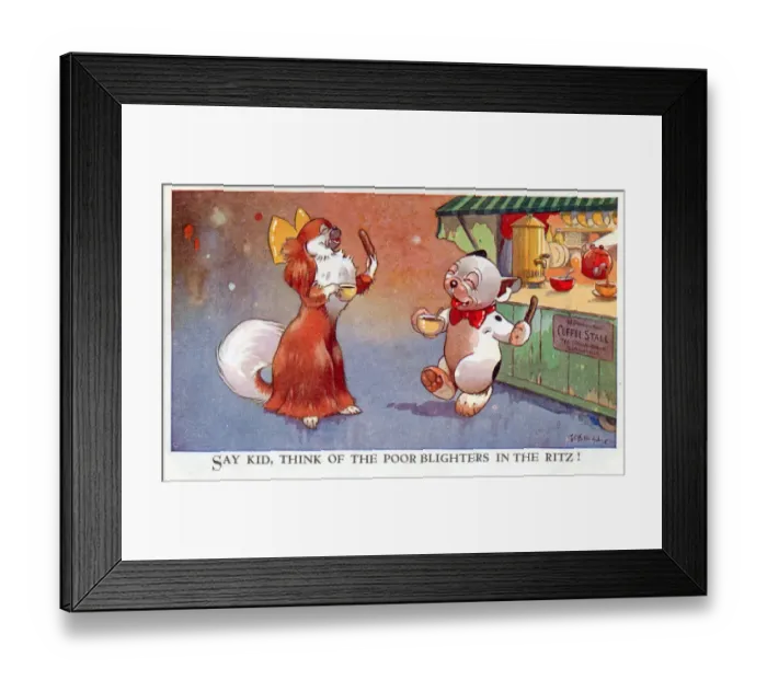 Framed Print : Bonzo - Postcard by George Studdy Framed Print : Bonzo - Postcard by George Studdy