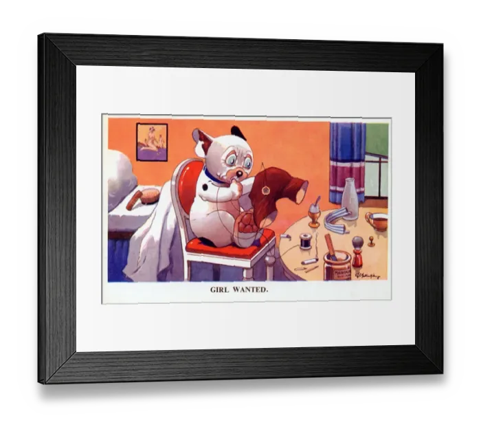 Framed Print : Bonzo - Postcard by George Studdy Framed Print : Bonzo - Postcard by George Studdy