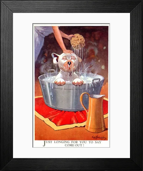 Framed Print : Bonzo - Postcard by George Studdy Framed Print : Bonzo - Postcard by George Studdy