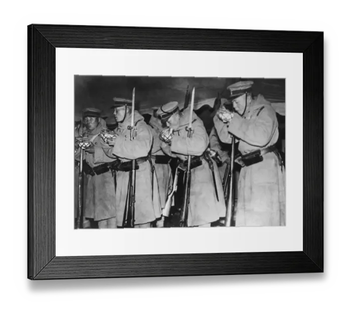 Framed Print : Japanese infantry eat rice Framed Print : Japanese infantry eat rice