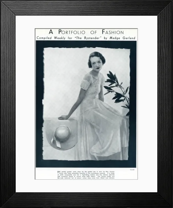 Framed Print : Mrs Vyvyan Drury by Madame Yevonde Framed Print : Mrs Vyvyan Drury by Madame Yevonde