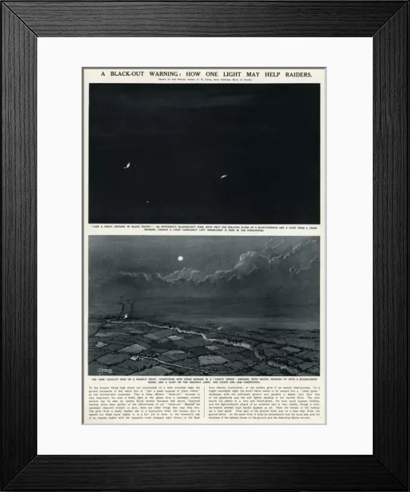 Framed Print : Blackout warning by G. H. Davis Framed Print : Blackout warning by G. H. Davis
