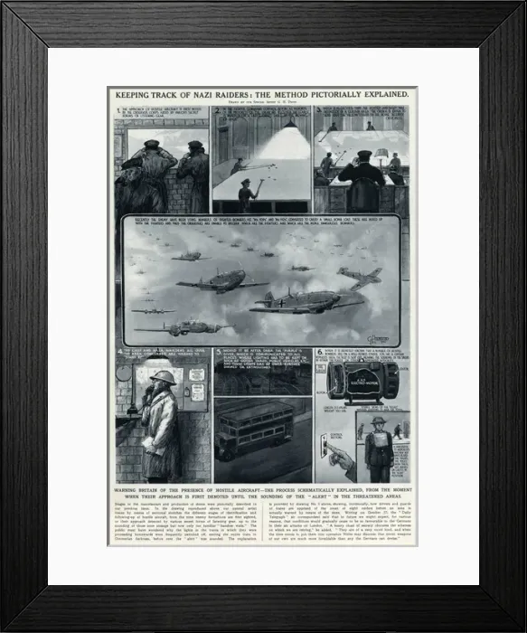 Framed Print : Keeping track of German raiders by G. H. Davis Framed Print : Keeping track of German raiders by G. H. Davis