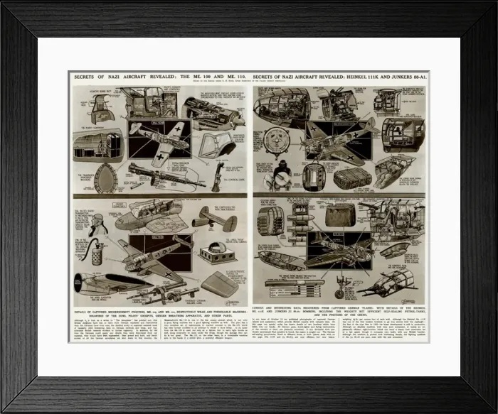 Framed Print : Secrets of German aircraft revealed by G. H. Davis Framed Print : Secrets of German aircraft revealed by G. H. Davis