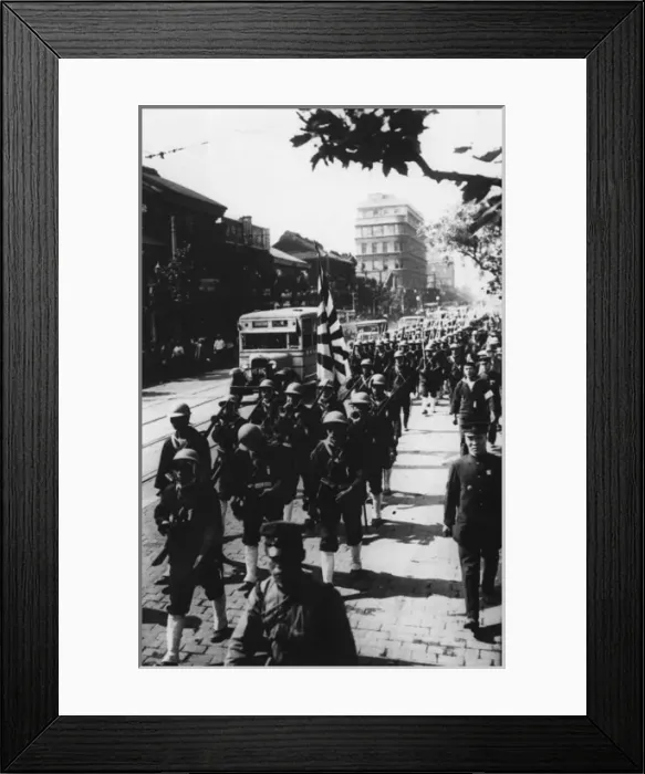 Framed Print : Japanese troops in Osaka Framed Print : Japanese troops in Osaka
