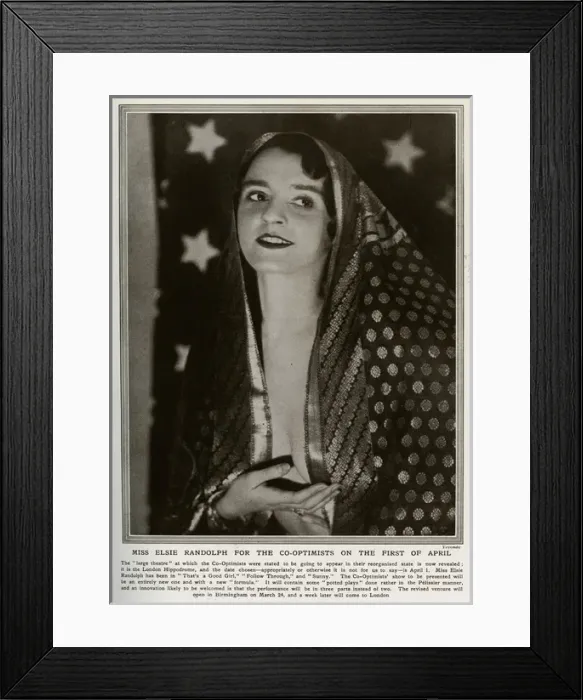 Framed Print : Elsie Randolph by Madame Yevonde Framed Print : Elsie Randolph by Madame Yevonde