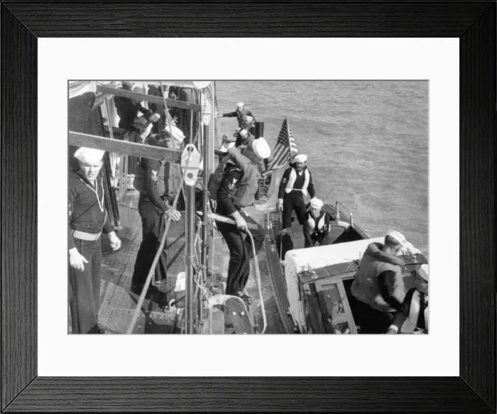 Framed Print : U. S. Gunboat Panay abandoned Framed Print : U. S. Gunboat Panay abandoned