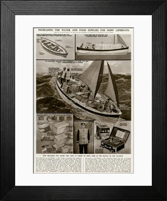 Framed Print : Increasing supplies for lifeboats by G. H. Davis Framed Print : Increasing supplies for lifeboats by G. H. Davis