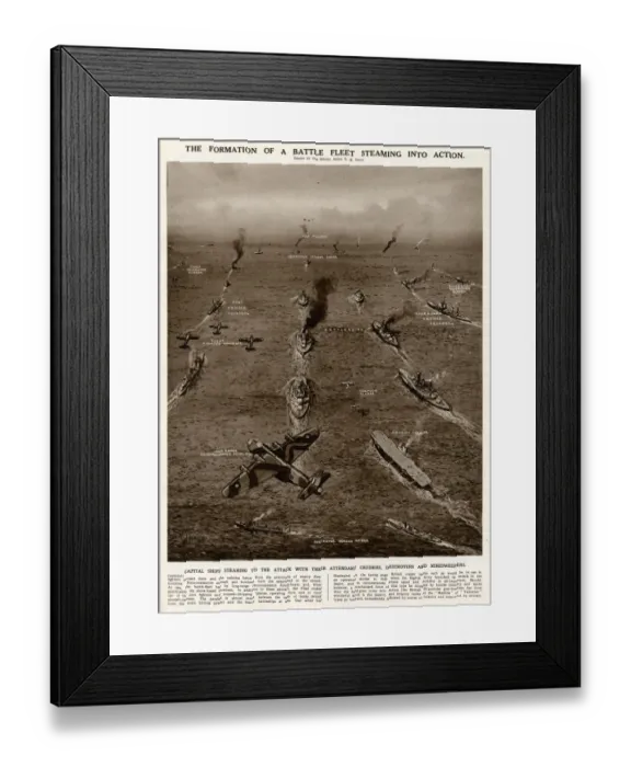 Framed Print : Battle fleet going into action by G. H. Davis Framed Print : Battle fleet going into action by G. H. Davis