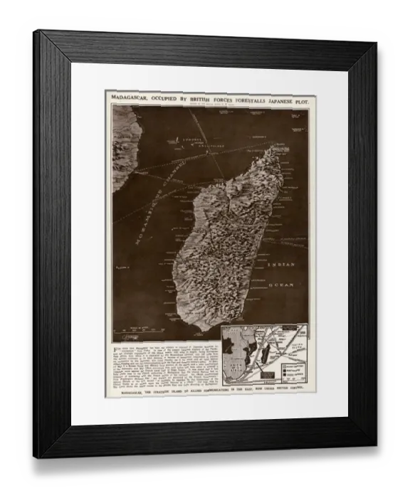 Framed Print : Madagascar strategic island by G. H. Davis Framed Print : Madagascar strategic island by G. H. Davis
