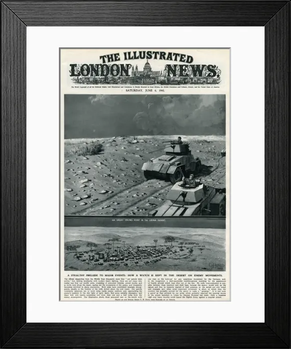 Framed Print : German strong point in Libyan desert by G. H. Davis Framed Print : German strong point in Libyan desert by G. H. Davis
