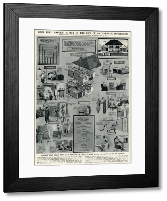 Framed Print : Day in the life of an average household by G. H. Davis Framed Print : Day in the life of an average household by G. H. Davis
