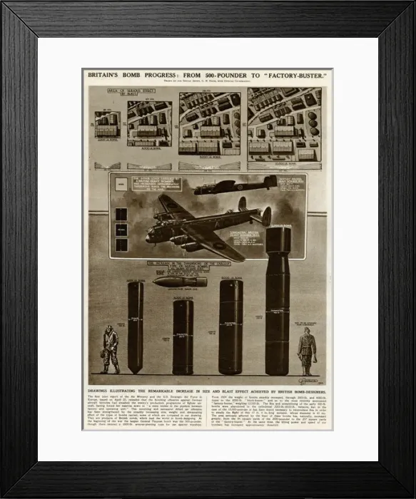 Framed Print : Britains bomb progress by G. H. Davis Framed Print : Britains bomb progress by G. H. Davis