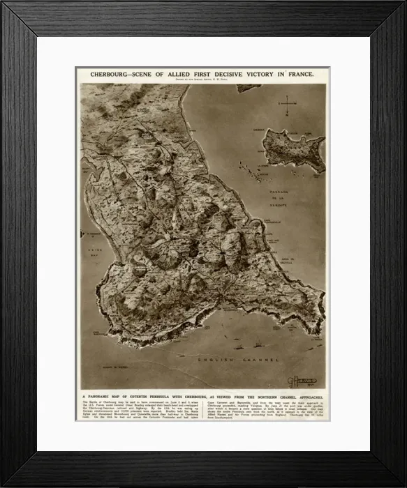 Framed Print : Cherbourg, scene of victory, by G. H. Davis Framed Print : Cherbourg, scene of victory, by G. H. Davis