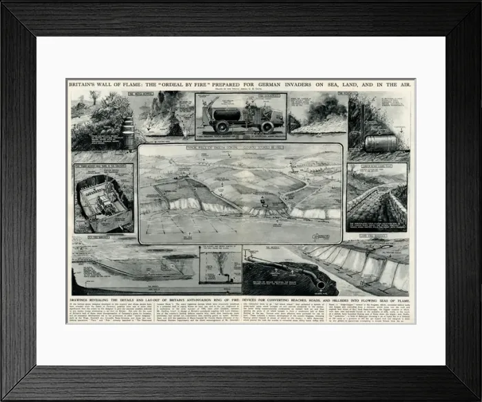 Framed Print : Anti-invasion ring of fire by G. H. Davis Framed Print : Anti-invasion ring of fire by G. H. Davis